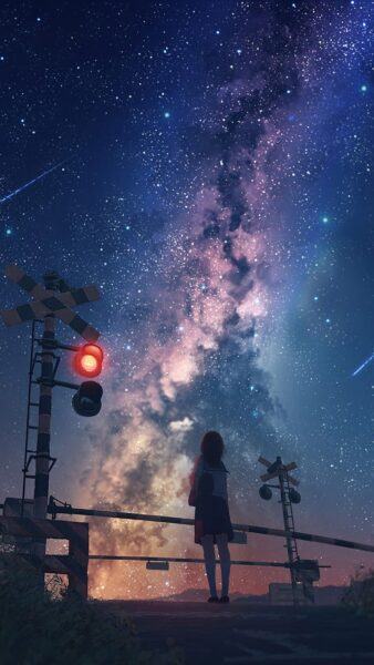 Hình ảnh anime bầu trời đêm đẹp nhất