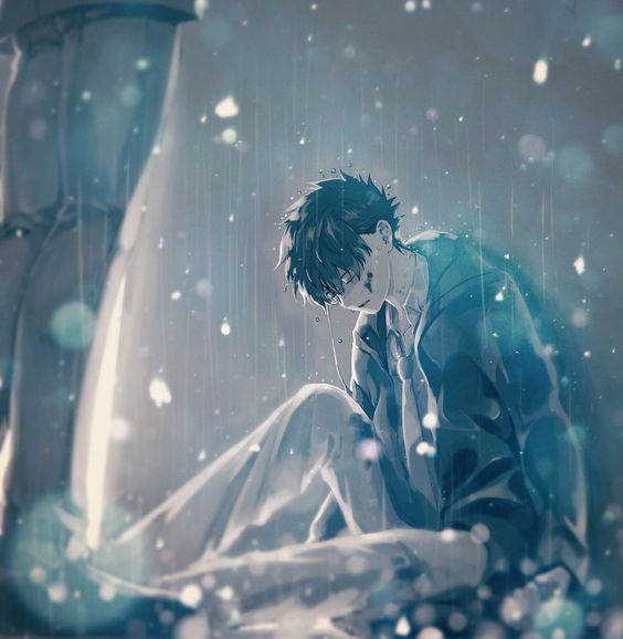 Hình ảnh anime boy đau khổ trong tình yêu