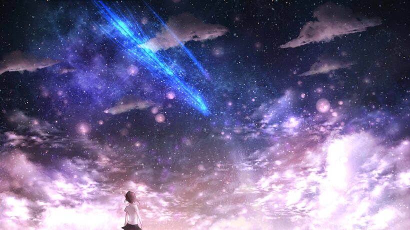 Hình ảnh anime bầu trời đầy mê hoặc, hút hồn người xem