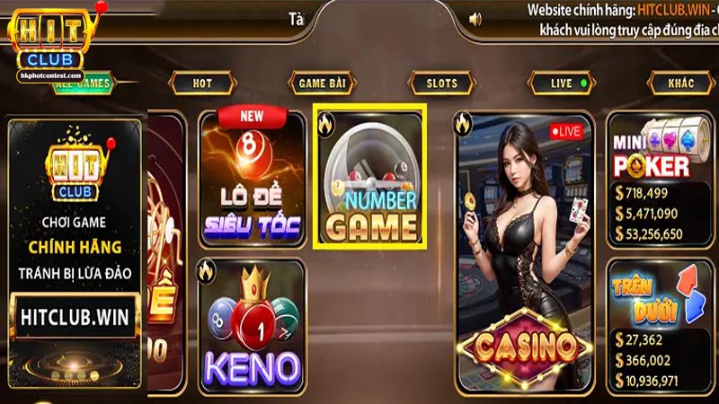 Bí kíp chơi Number Game Hitclub thắng lớn