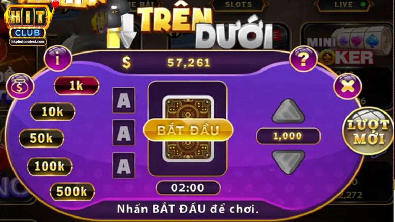 Luật chơi trên dưới tại Hitclub